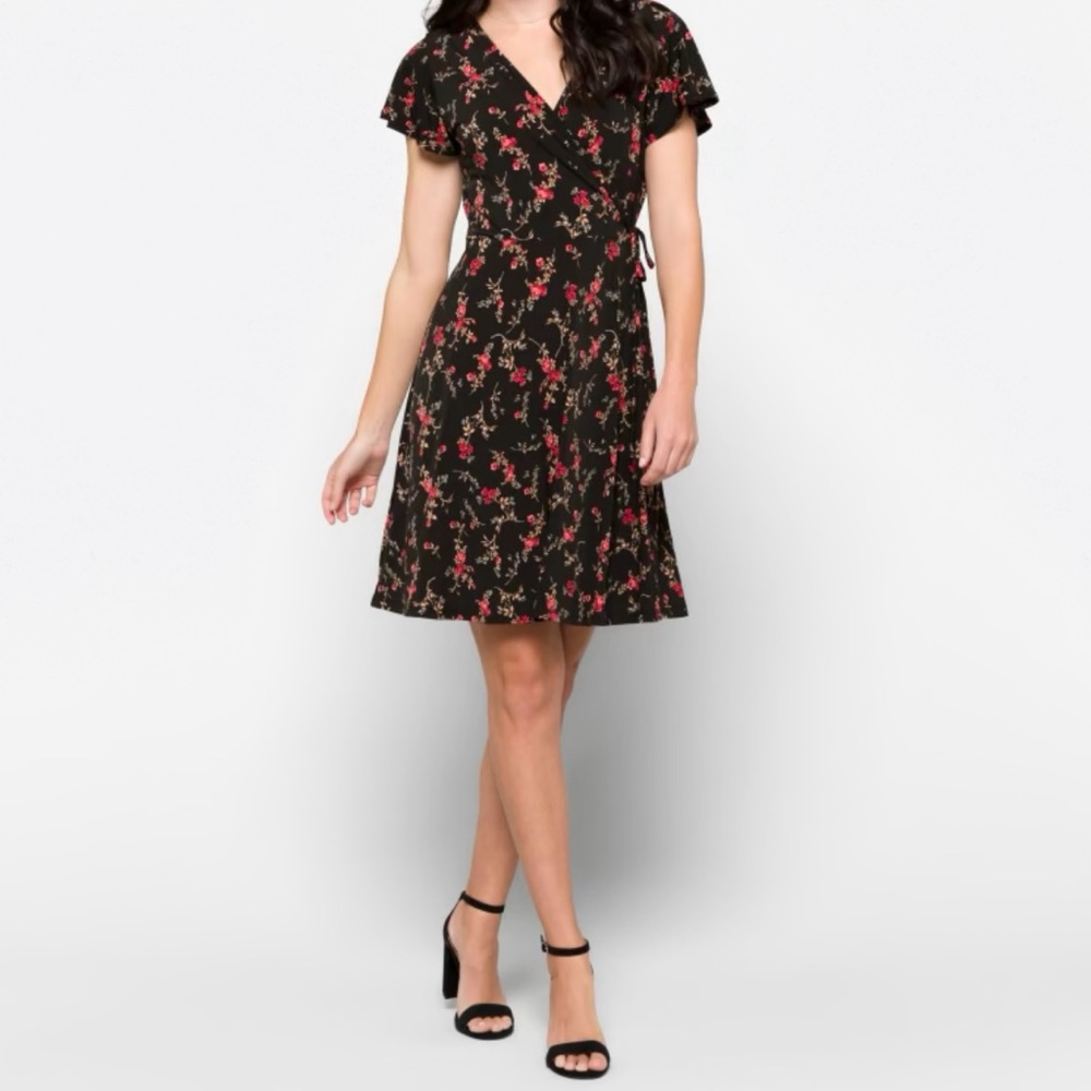Faux wrap dress